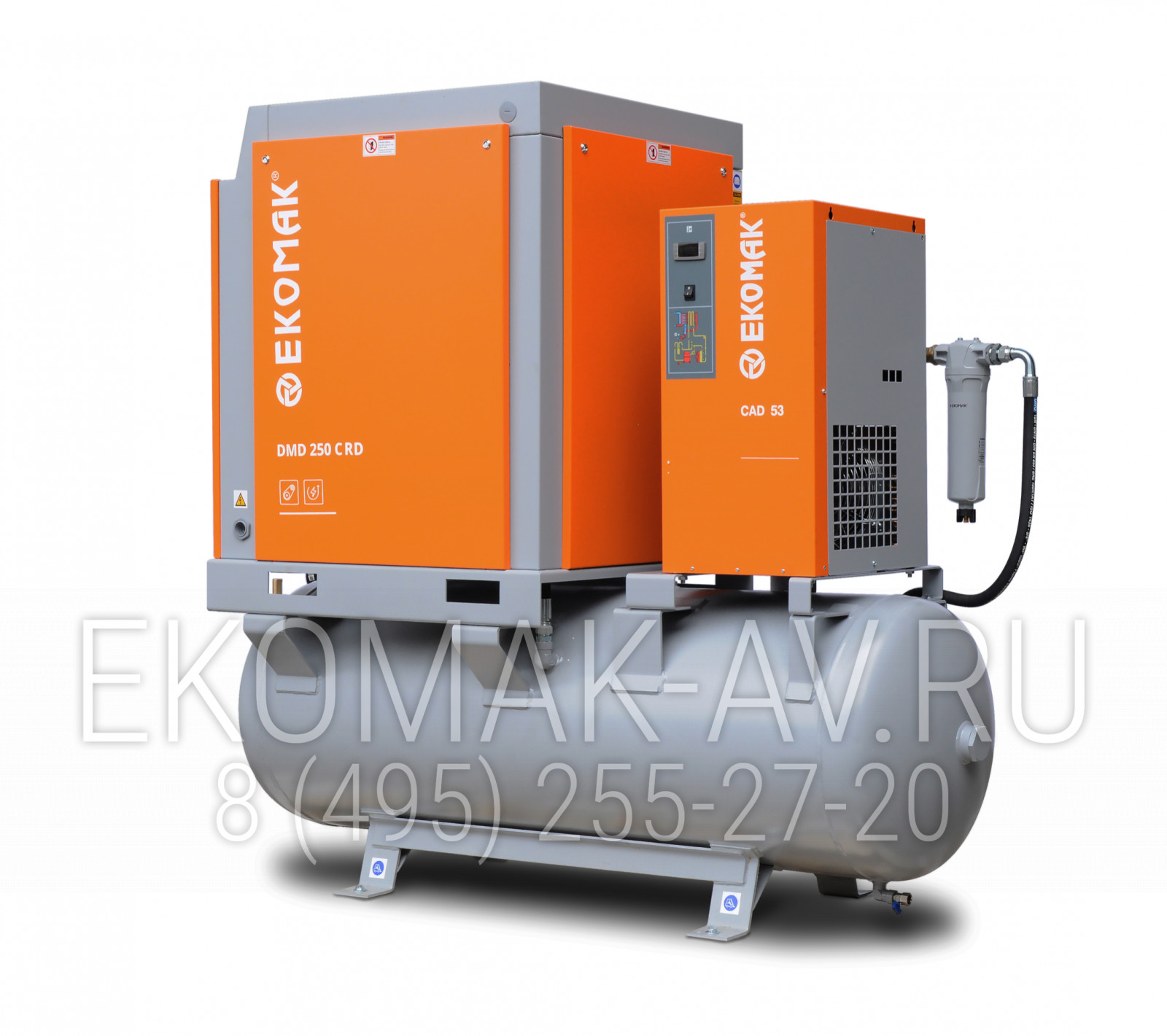 Винтовой компрессор Ekomak DMD 250 CRD 10 LF G+C 500L